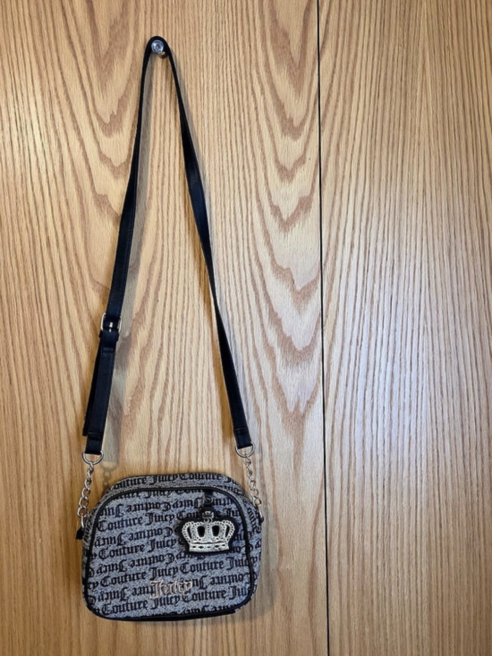 Juicy Couture Daydreamer Black Logo Crossbody Bag